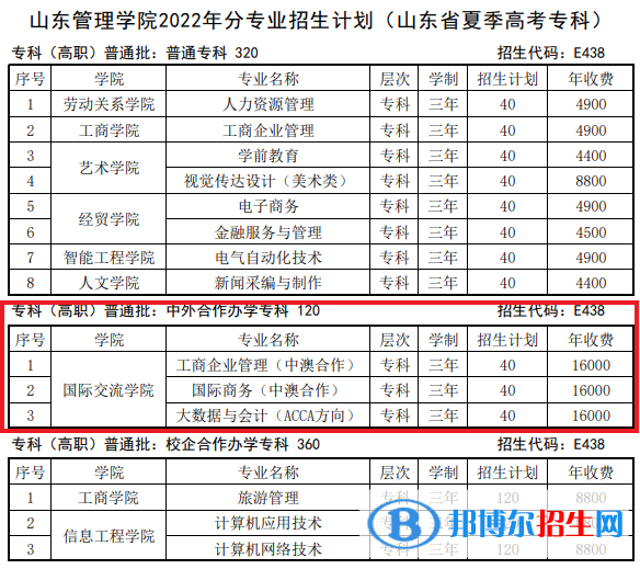 山東管理學(xué)院有哪些中外合作辦學(xué)專業(yè)？（附名單）