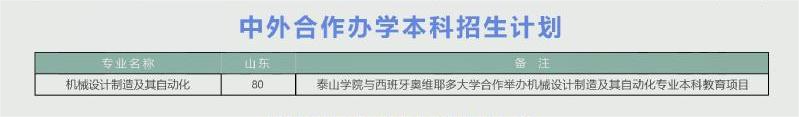 泰山學(xué)院有哪些中外合作辦學(xué)專業(yè)？（附名單）