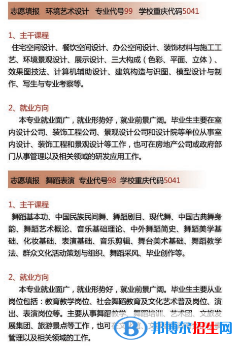 2022年重慶建筑科技職業(yè)學(xué)院藝術(shù)類專業(yè)有哪些？