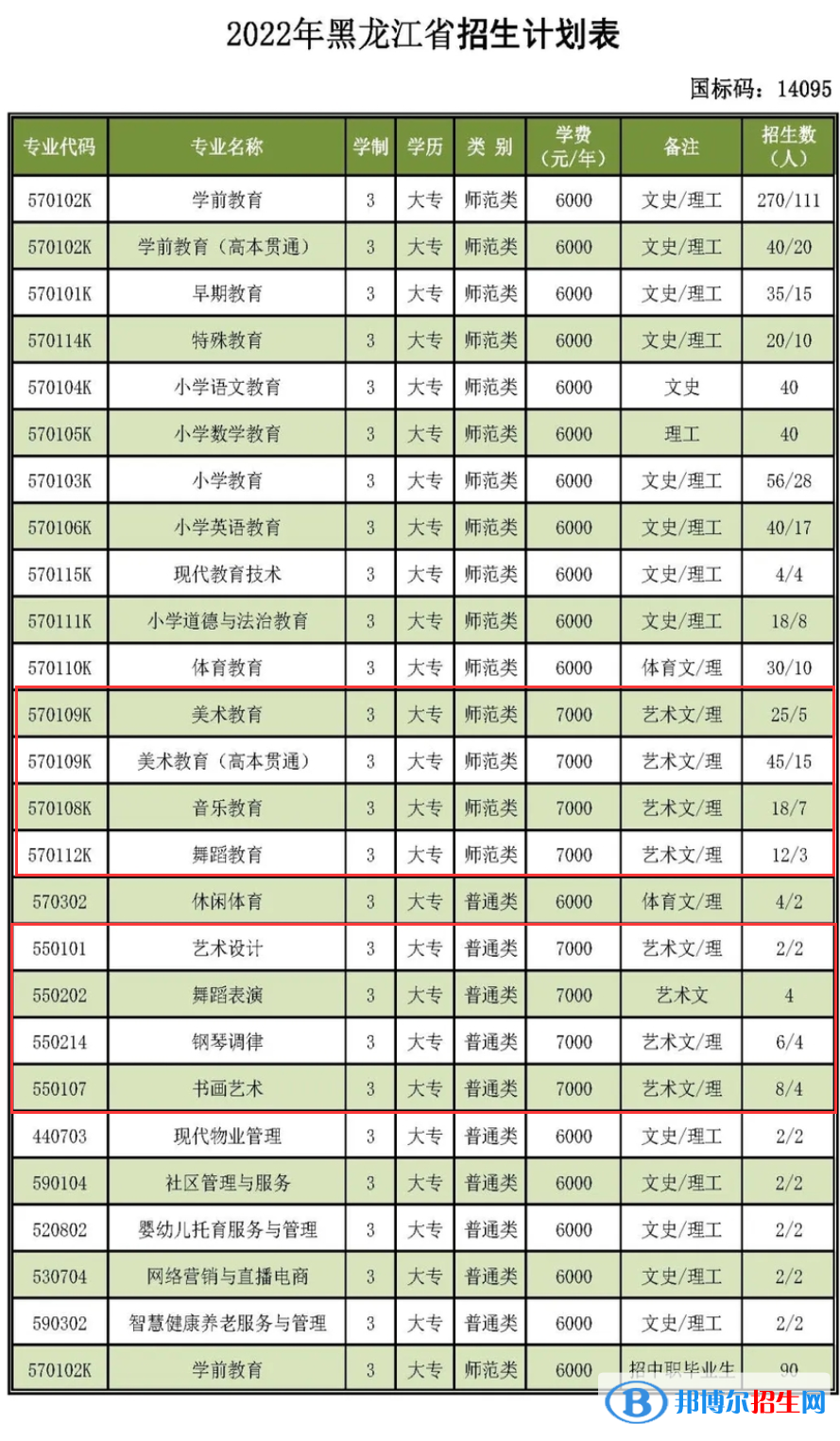黑龍江幼兒師范高等專科學(xué)校藝術(shù)類專業(yè)有哪些？