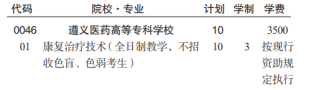 遵義醫(yī)藥高等?？茖W(xué)校分類考試招生2023年學(xué)費(fèi)一覽表