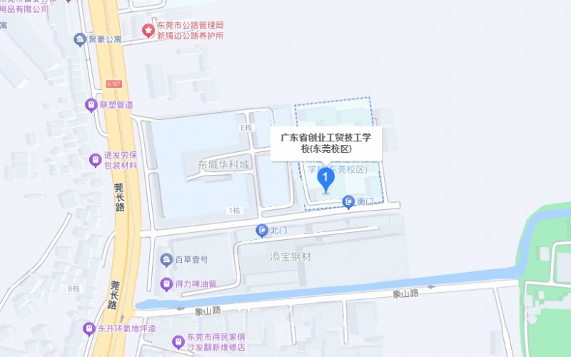 廣東省創(chuàng)業(yè)工貿(mào)技工學校地址，乘車路線