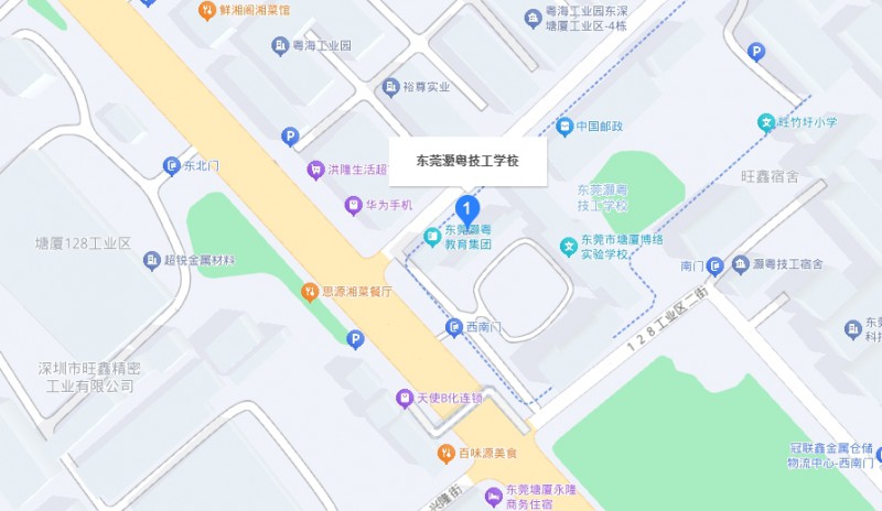 東莞市灝粵技工學校地址，乘車路線