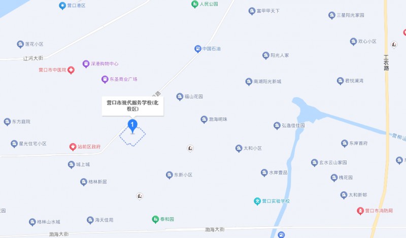 營口市現(xiàn)代服務學校地址，乘車路線