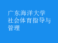 社會體育指導(dǎo)與管理