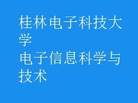 電子信息科學與技術