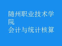 會(huì)計(jì)與統(tǒng)計(jì)核算