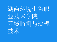 環(huán)境監(jiān)測與治理技術